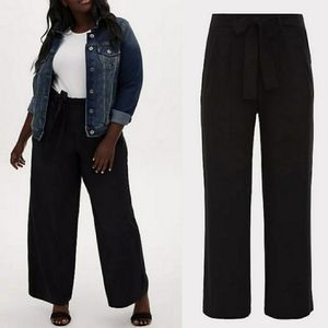 Torrid Crepe Self Tie Wide Leg Pants